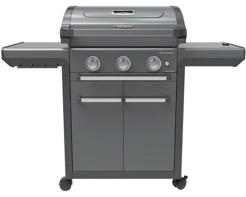 Campingaz gasbarbecue met drie branders, zijtafels en opbergkast