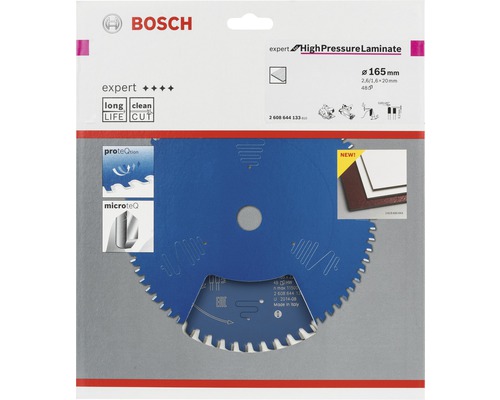 Bosch Expert cirkelzaagblad voor hogedruklaminaat, 165 millimeter diameter