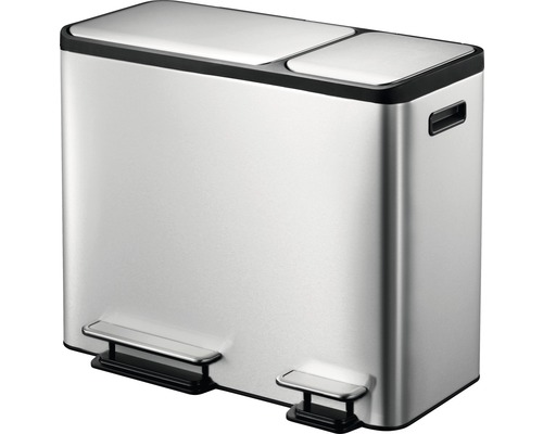 Afvalemmer met twee compartimenten en voetpedaal