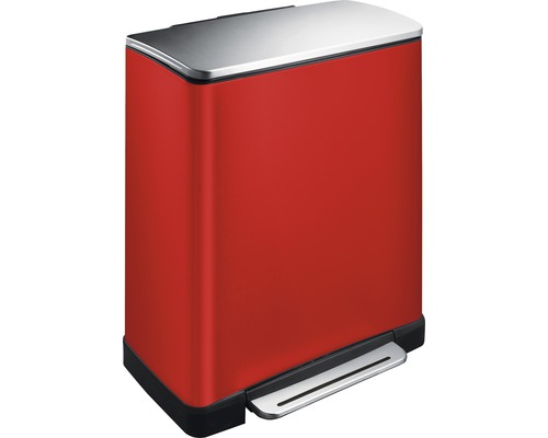 Rode pedaalemmer met roestvrijstalen deksel en pedaal