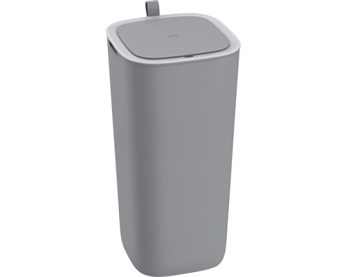 Grijze pedaalemmer met deksel