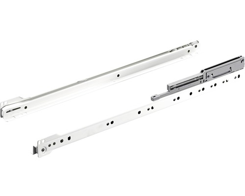 HETTICH Rolladegeleider met geïntegreerde soft-close functie gedeeltelijk uittrekbaar 550 mm staal wit, 2 stuks