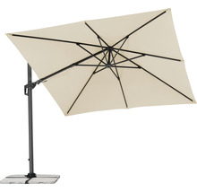 Vrijstaande parasol met mast en vierkante bekleding