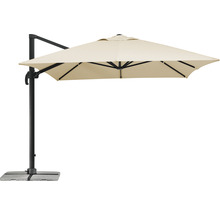 Vrijhangende parasol met betonnen voet voor de tuin