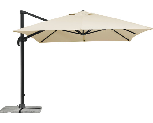 Vrijhangende parasol met betonnen voet voor de tuin