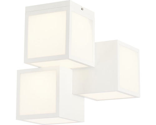 Plafondlamp met drie witte kubussen