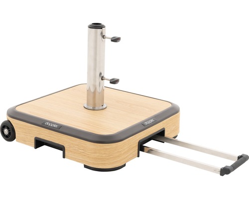 Doppler parasolvoet met wielen en telescopische handgreep