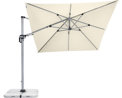 Vrijhangende parasol met parasolvoet voor buiten