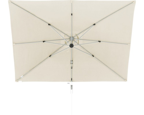 Onder aanzicht van een rechthoekige parasol