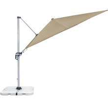 Vrijstaande parasol met betonnen voet voor de tuin