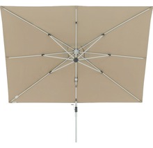 Rechthoekige parasol van onderen