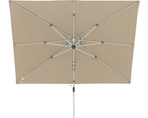 Rechthoekige parasol van onderen