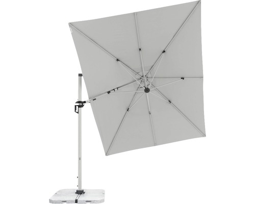 Vierkante parasol met voet