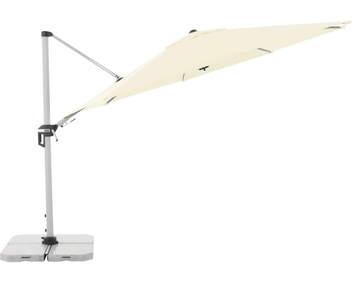 Vrijhangende parasol met betonnen voet voor de tuin