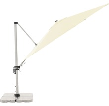Vrijhangende parasol met stenen voet