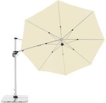 Vrijstaande parasol met voet voor de tuin