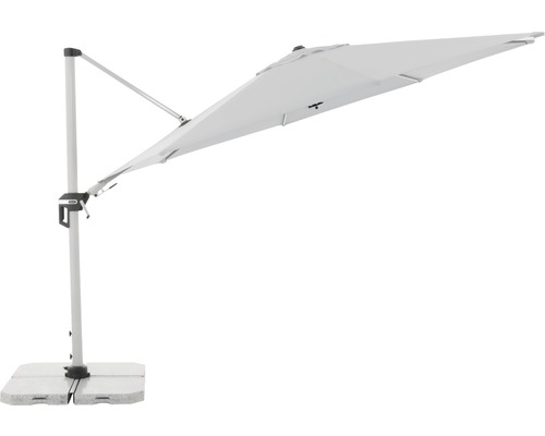 Vrijstaande parasol met voet voor buiten