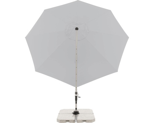 Grijze parasol met standaard