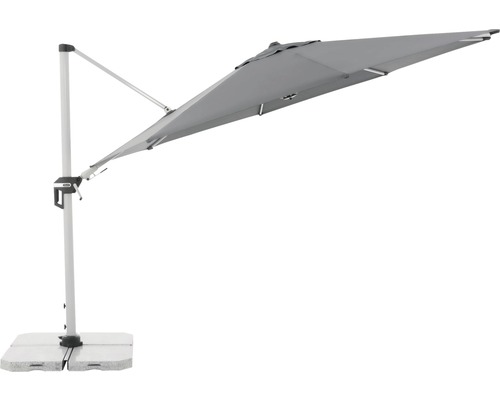 Vrijhangende parasol met voet voor buiten