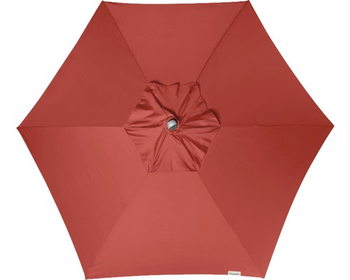 Gedetailleerde weergave van een zeshoekige parasol