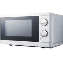 Magnetron met draaiplateau en bedieningsknoppen