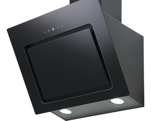 Zwarte afzuigkap met verlichting
