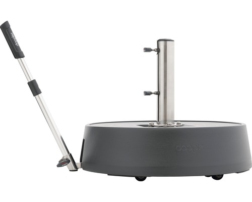 Doppler parasolvoet met handvat en wielen