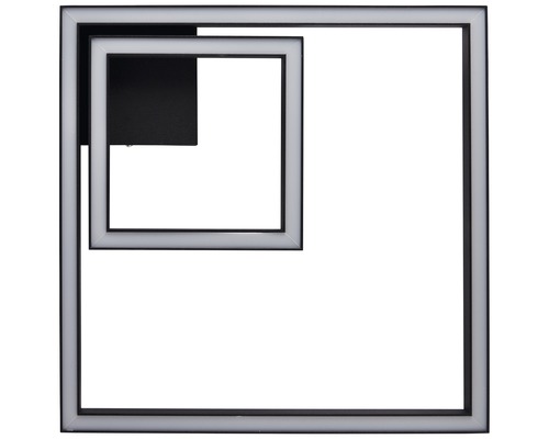 Vierkante led-wandlamp met zwarte houder