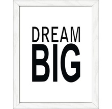 Wanddecoratie met de tekst Dream Big in een lijst