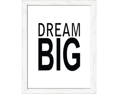 Wanddecoratie met de tekst Dream Big in een lijst