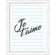 Ingelijste afbeelding met het opschrift Je t'aime