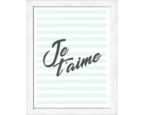 Ingelijste afbeelding met het opschrift Je t'aime