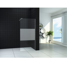 Douchewand profielloos Fine matglas decor 120x200 cm