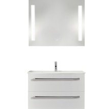 PELIPAL Badkamermeubelset Cavallino 75 cm incl. spiegel met verlichting wit hoogglans-thumb-0