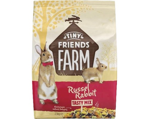 TINY FRIENDS FARM Konijnenvoer Russel Rabbit Tasty Mix 2,5 kg Tiny Friends Farm Russel Rabbit Tasty Mix konijnenvoer, 2,5 kilogram