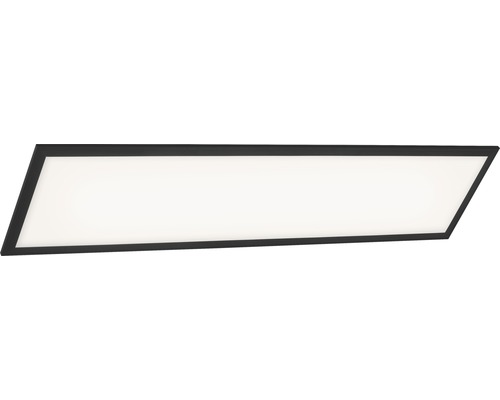 Rechthoekige led-plafondlamp met donker frame