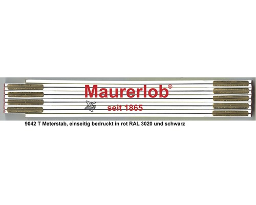 MAURERLOB Duimstok hout wit 200 cm