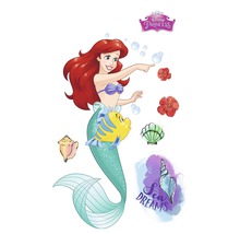 Muursticker met Ariël, Botje en maritieme motieven