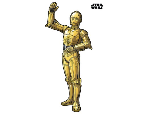 KOMAR Muursticker Star Wars XXL C-3PO 127x200 cm