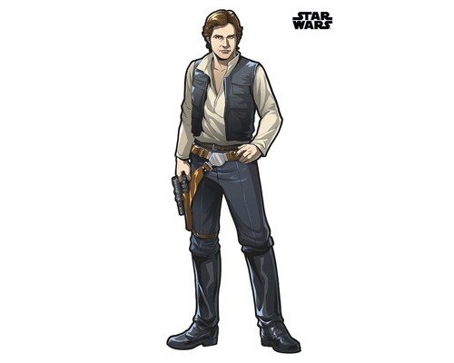 KOMAR Muursticker Star Wars XXL Han Solo 127x196 cm