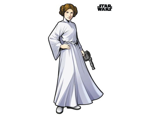 KOMAR Muursticker Star Wars XXL Princess Leia 127x170 cm