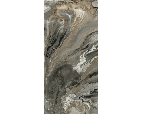 Decoratieve tegel met marmerlook in grijstinten, bruintinten en zwarttinten