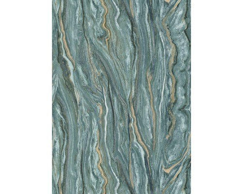 ERISMANN Vliesbehang 10149-36 Elle Decoration marmer groen Behang met gemarmerd design