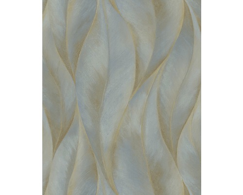 ERISMANN Vliesbehang 10148-18 golven turquoise Behang met driedimensionaal, golvend patroon