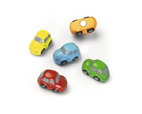 TRENDFORM Magneten auto's meerkleurig 5 stuks Houten speelgoedauto''s
