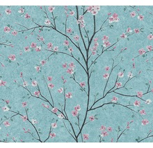 Behang met kersenbloesempatroon