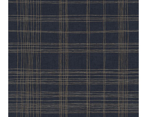 A.S. CRÉATION Vliesbehang 37919-4 Metropolitan Stories 2 ruiten blauw Behang met ruitpatroon