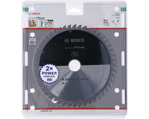 Bosch cirkelzaagblad Standard for Wood, diameter 216 millimeter