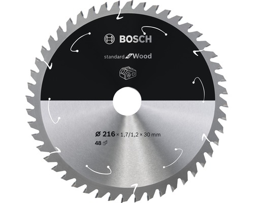 BOSCH Cirkelzaagblad Standard for Wood Ø 216x30x1,7/1,2 mm 48T