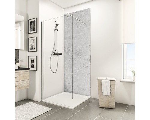 SCHULTE Douche achterwand ExpressPlus DecoDesign 210x100 cm grijs Badkamer met douchecabine, douchebak en wastafel